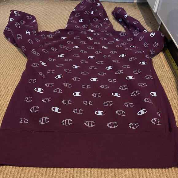 Champion Reverse Weave Hoodie Sweatshirt Men Med Logo Long Sleeve Pocket Thick - Picture 12 of 12